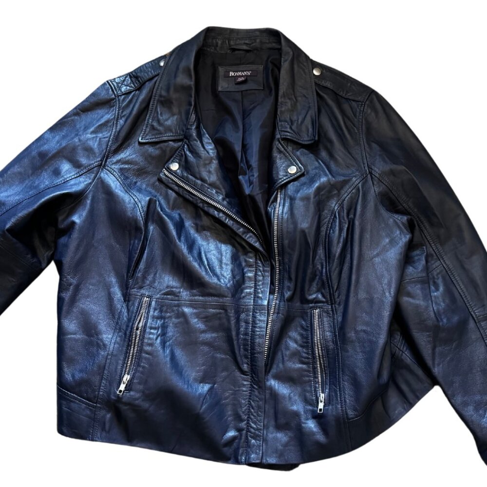 Black Leather Moto Jacket
